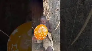 Wow the Hadza popped a balloon with an arrow 💘#united #africa #comedy #funny #hadzatribe