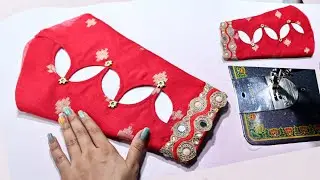 Designer model blouse sleeve design cutting and stitching/Baju design cutting /half sleeve design