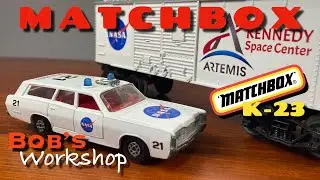 Matchbox Speed Kings K-23 Mercury Police Car Re-Paint Restored Custom NASA Decals 1/43 Scale Lionel