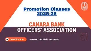 CBOA Promotion Classes 2025-26 | Session 1 | By Shri L Jagennath