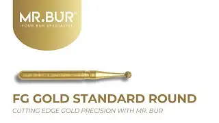 ISO G801 Gold Round Ball Diamond Bur FG | MR.BUR