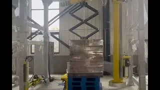 Automatic arm pallet wrapping machine with top pressure plate testing for customer