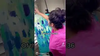 New 36x36&rdquo; painting in the works, cool palette 😎 #contemporaryart #emiliabachelierart #artprocess