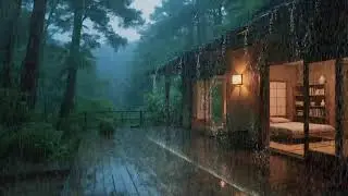 Light Rain in Forest Cabin ASMR for Hygge Vibes, Journaling, and Evening Relaxed Focus