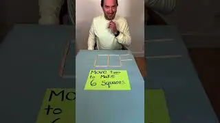 Move 2 Sticks to Make 6 Squares! 🤯 Matchstick Puzzle Challenge