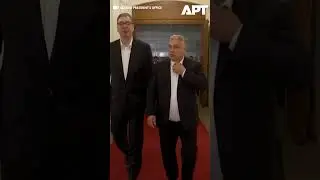 Президент Сербии Вучич встречается с президентом Венгрии Орбаном перед переговорами Трампа и Пути...