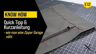 How to make a ZIPPER GARAGE for Pouches - Zipper Garage f&uuml;r Taschen n&auml;hen