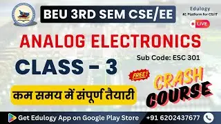 3. Analog Electronics BTech 3rd Semester | Bihar Engineering University Crash Course 🔥 #edulogy