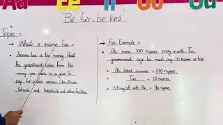 Be Fair Be Kind | Income Tax Math Lesson Grade 7 | Chenab Lyceum