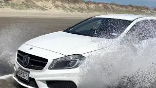 Driving on sand 90 mile beach Ahipara to Cape Reinga - MUST DO when traveling New Zealand