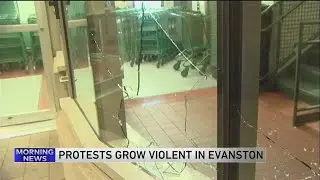 Northwestern students clash with police in Evanston