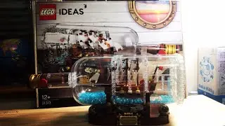 Lego Ideas: 21313 Ship in a Bottle - 1 hour speed build 樂高藝術品 瓶中船！
