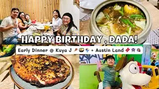 Happy Birthday, Dada! 🥳🎉 | Kuya J 🍲🍗🍨 + Austin Land 👾🎯🛝 | Mateo Fam Vlogs