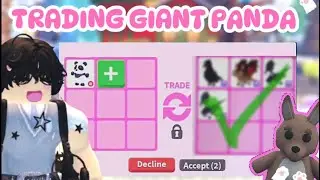 TRADING MY GIANT PANDA!  (I GOT MY DREAM PET!) Adopt me Roblox