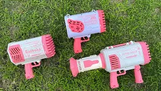 Three Mega Bazooka Bubble Guns - 60 Holes VS 76 Holes VS 69 Holes Unbox and Demo 2022