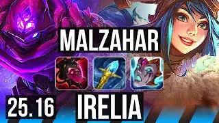 MALZAHAR vs IRELIA (MID) | EUW Diamond | 25.16