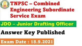 TNPSC | JDO | Answer key Published | TNPSC Official Website | 23.9.2021 | @trackmoreincivil5890