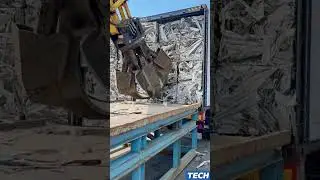 Metal Meltdown Watch These Trucks Unload Massive Steel Blocks