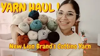 Unboxing Lion Brand's New Yarn Cottino, Current Wips and Christmas Haul | Vlog