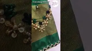 Simple aari work blousedesigns💥thread work blouse design#aariwork#shorts#shortsvideo#aari#embroidery