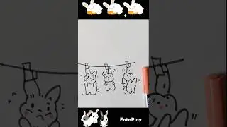 cute bunny 🐰 drawing #shortvideo #shorts #short #drawing #like #art #drawingtutorial