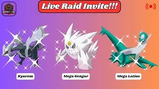 Surprise Shiny Kyurem, Mega Gengar & Latias Live Raid Invite | See Description for Code | Pok&eacute;mon GO