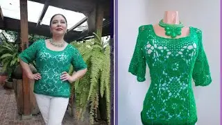 ¿Cómo tejer una blusa a crochet?  Tutorial para TODAS las tallas