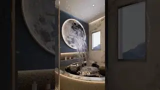 Moon waterfall bathtub #shorts #waterfall #bathtub