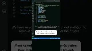 interview question : How to remove property from object.#js #javascript #shortvideo #viral #frontend