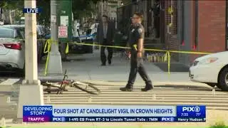 Four shot at candlelight vigil in Brooklyn: police