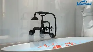How to Install Clawfoot Tub Faucet? installation guide for wall mounted bath faucet with hand shower