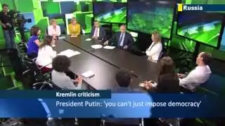 Russian leader Vladimir Putin says West's democracy rhetoric to blame for Middle East chaos