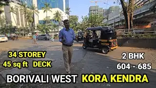 Borivali west 2 BHK 604 685, 34 STOREY TOWER, 45 SQFT DECK