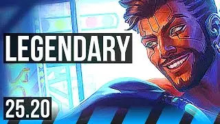AKSHAN vs FIZZ (MID) | Legendary, 900+ games | KR Master | 25.20