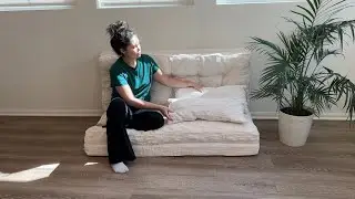 This bean bag sofa bed is so versatile! Unboxing and demo of the MAXYOYO Bean Bag Folding Sofa Bed