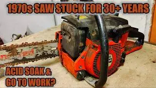 1970s Power Saw Left Stuck For Decades -Citric Acid Rust Removal Test