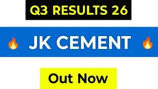 JK Cement Q3 Results | JK Cement Share Latest News | Jk Cement Results | JK Cement Share