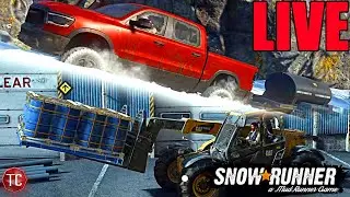 SnowRunner LIVE: WORKING In THE YUKON! NEW FORKLIFT, Bridge Building, Missions, & MORE