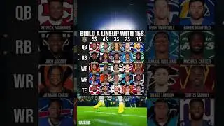Build A NFL Lineup With 15$ #football #nfl