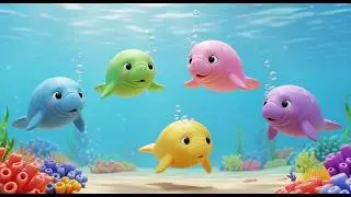 Five Little Manatees Float Float Float | Gentle Sea Animal Song & Counting Rhyme
