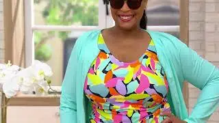 Sport Savvy Ruched Tankini w/ High Waisted Brief on QVC
