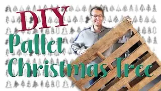 DIY Rustic Pallet Christmas Tree with Solar Lights |  Brighten your holiday front porch décor