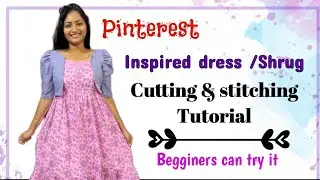 Pinterest inspired dress Cutting & stitching tutorial #sewing #fashion #style #trending #viralvideo