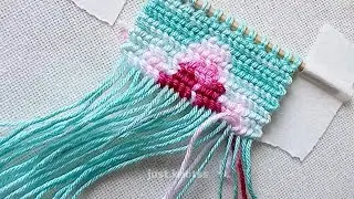 Alpha Pattern Friendship Bracelet || Sakura Wallhanging Making Process🌸🍒