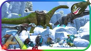 Ark: Survival Evolved | Taming all Glacial & Terrestrial Pugnacia Dinos #13 (Modded Ark Poopcano)