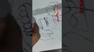 HOW TO MAKE SKELETON HEAD #shorts #drawing #viralvideo #art