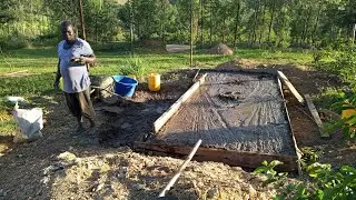 DOING A SLABBING AT VILLAGE MASON'S HOME 