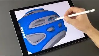 3D modeling a bicycle helmet on iPad in Shapr3D