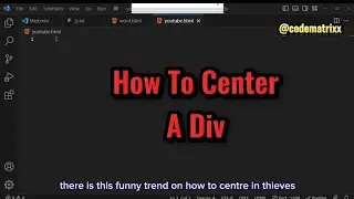 How To Center A Div.