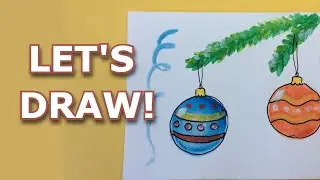Easy Christmas Tree drawing for kids 
